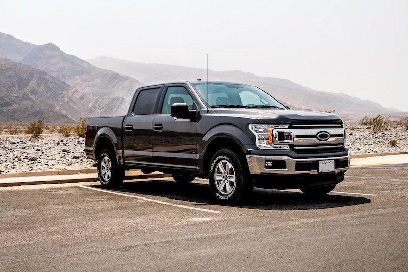 a parked pick up truck