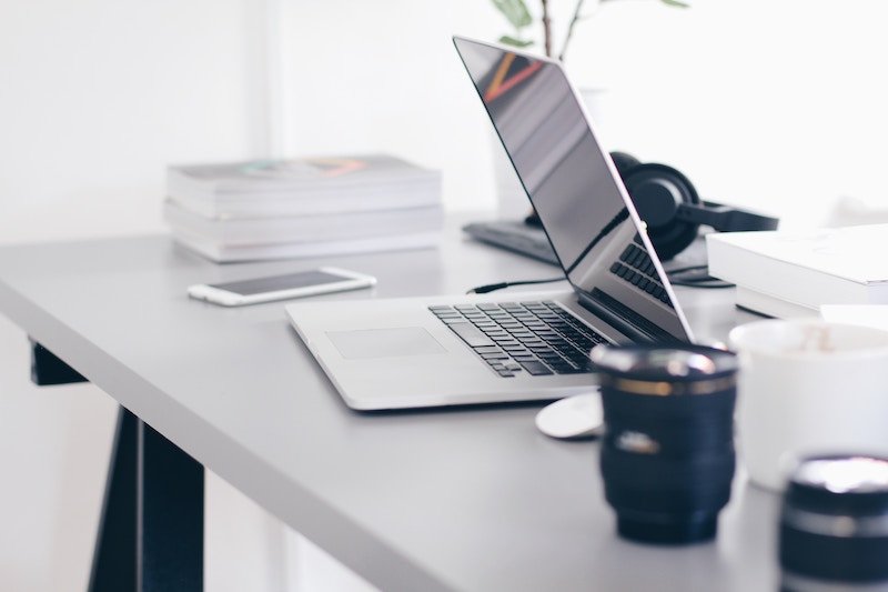 a laptop on a table
