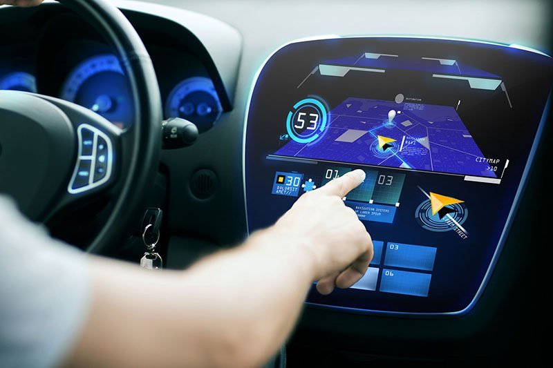 a car's digital dashboard