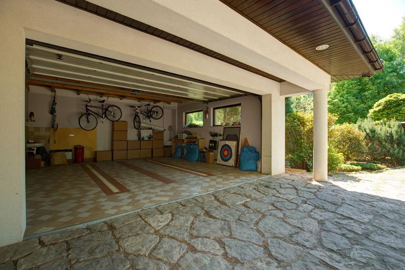 an open garage